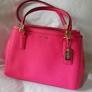 COACH Mini Christie Pink Ruby MADISON saffiano